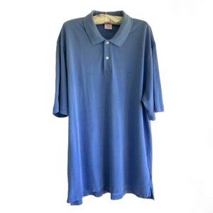 Brooks Brothers Performance Polo Blue Short Sleeve 100% Cotton - Men's XXL